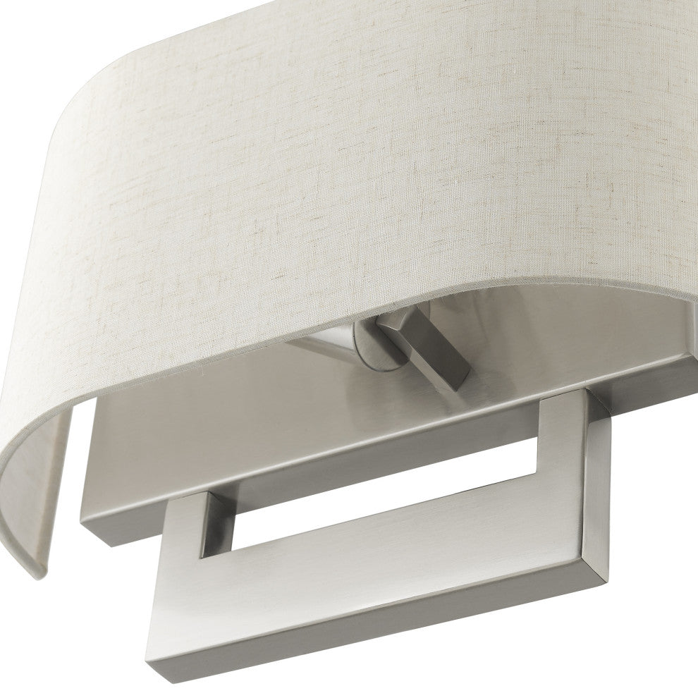 Livex Lighting Wall Sconces 2-Light Brushed Nickel Medium Sconce