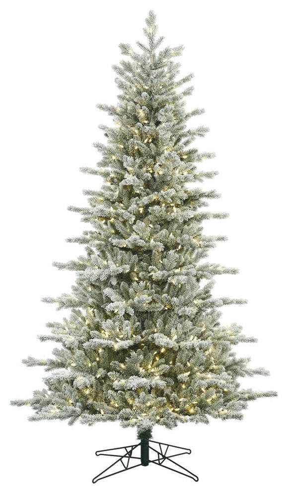 Vickerman G160876Led 7.5' Frosted Eastern Christmas Tree, Warm White Lights