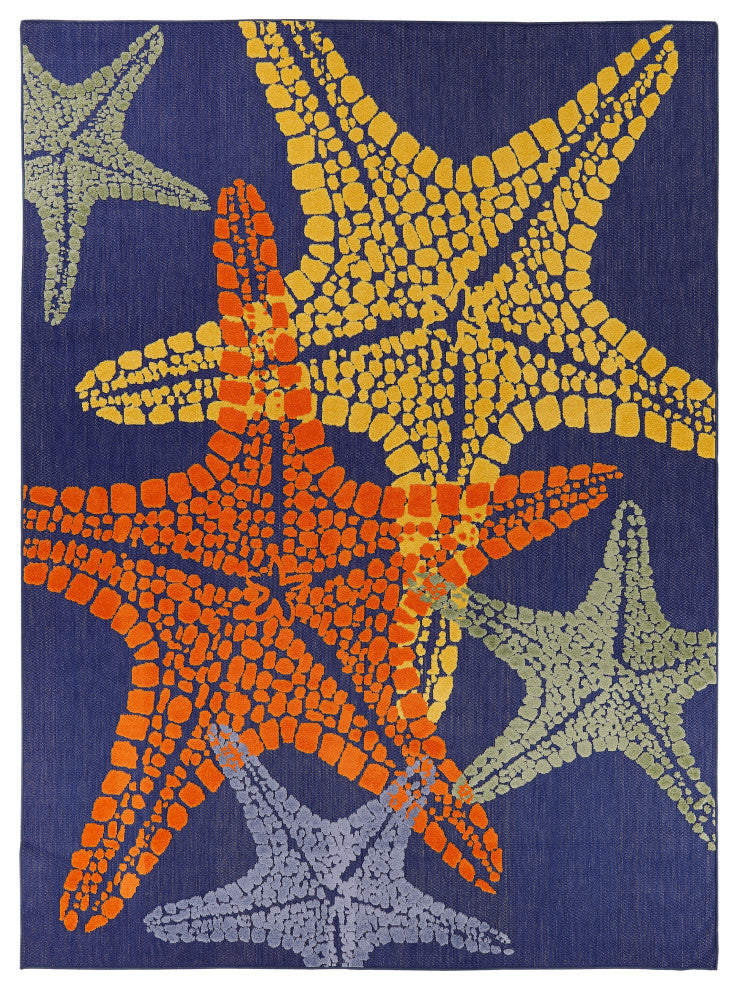 Nourison Aloha 9' x 12' Blue Multicolor Outdoor Area Rug