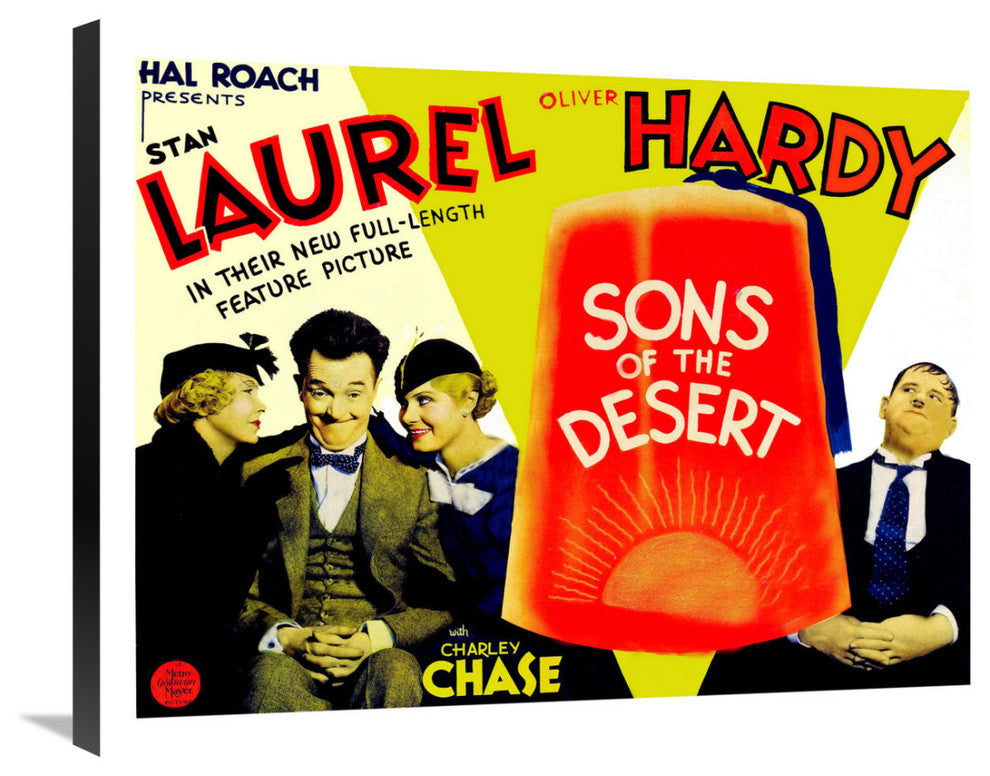 "Laurel & Hardy - Sons of the Desert" Canvas Giclee, 30"x24"