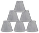 Pleated Empire Chandelier Lampshade Size 5, White, Set of 6