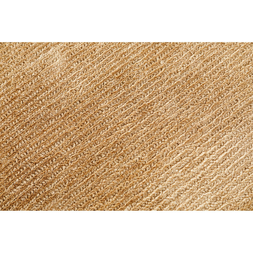 Hue Solid Hand Made Indoor Area Rug, 6'x9', Wheat