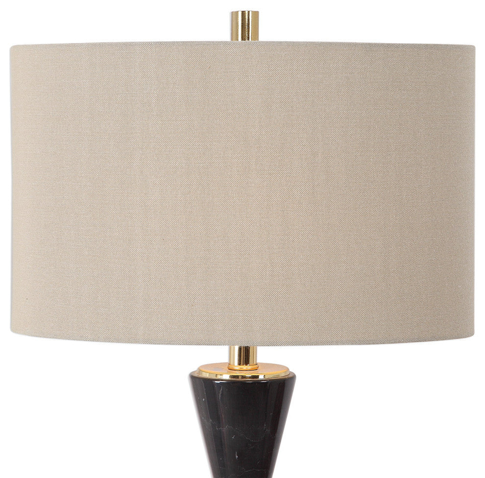 Uttermost Alastair Black Marble Table Lamp