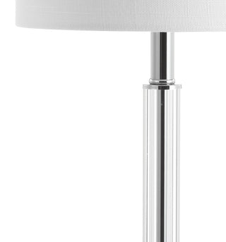 Dana 19.5" Crystal Column and Metal LED Table Lamp, Clear