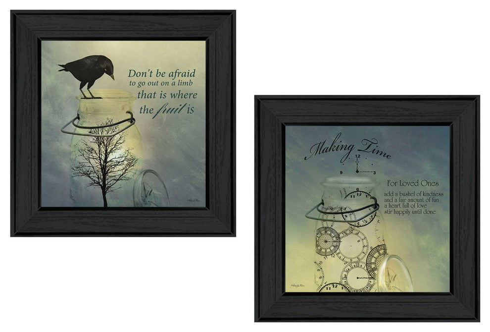 "Glass Jars" Collection By Robin-Lee Vieira, Printed Wall Art, Black Frame