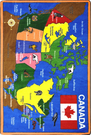 Kid Essentials Rug, Oh Canada, 5'4"x7'8"