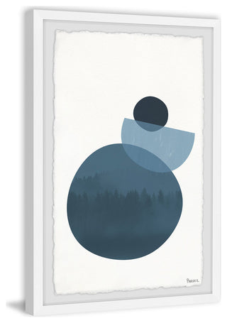 "Midnight Circle Forest" Framed Painting Print, 20"x30"