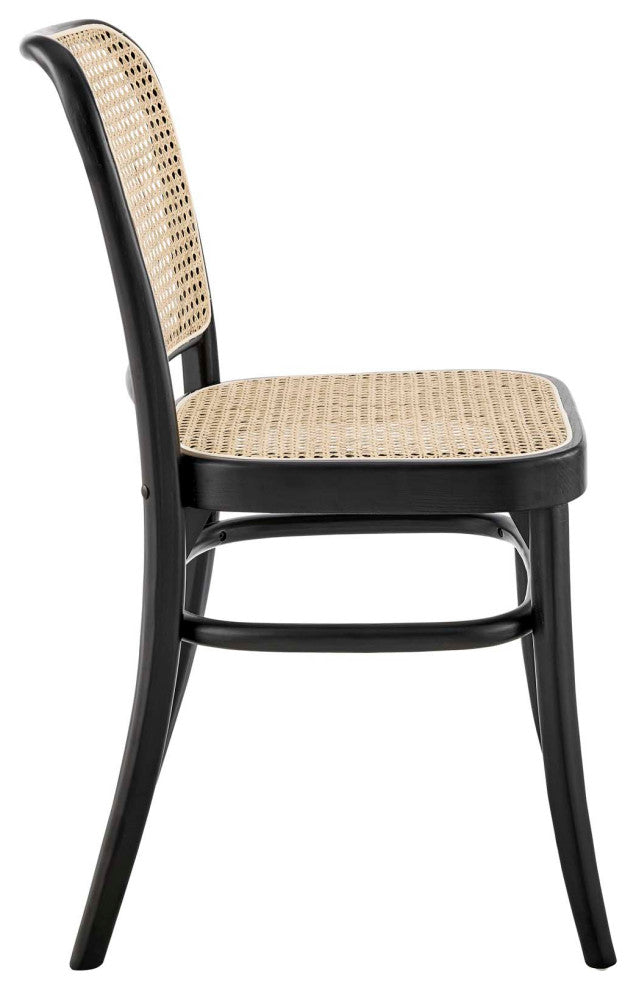 Winona Wood Dining Side Chair Set of 2, Black