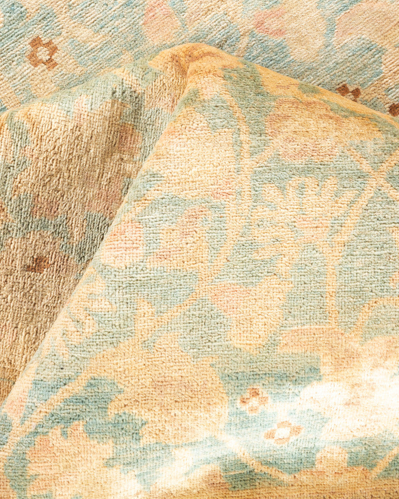 Hopin One-of-a-Kind Hand-Knotted Area Rug Light Blue, 8'0"x10'2"
