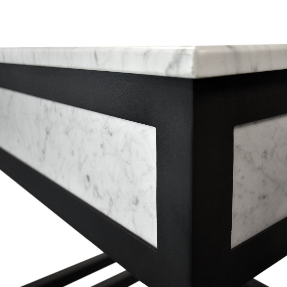 Cuzco Vanity Base, Carrara Marble, 48"