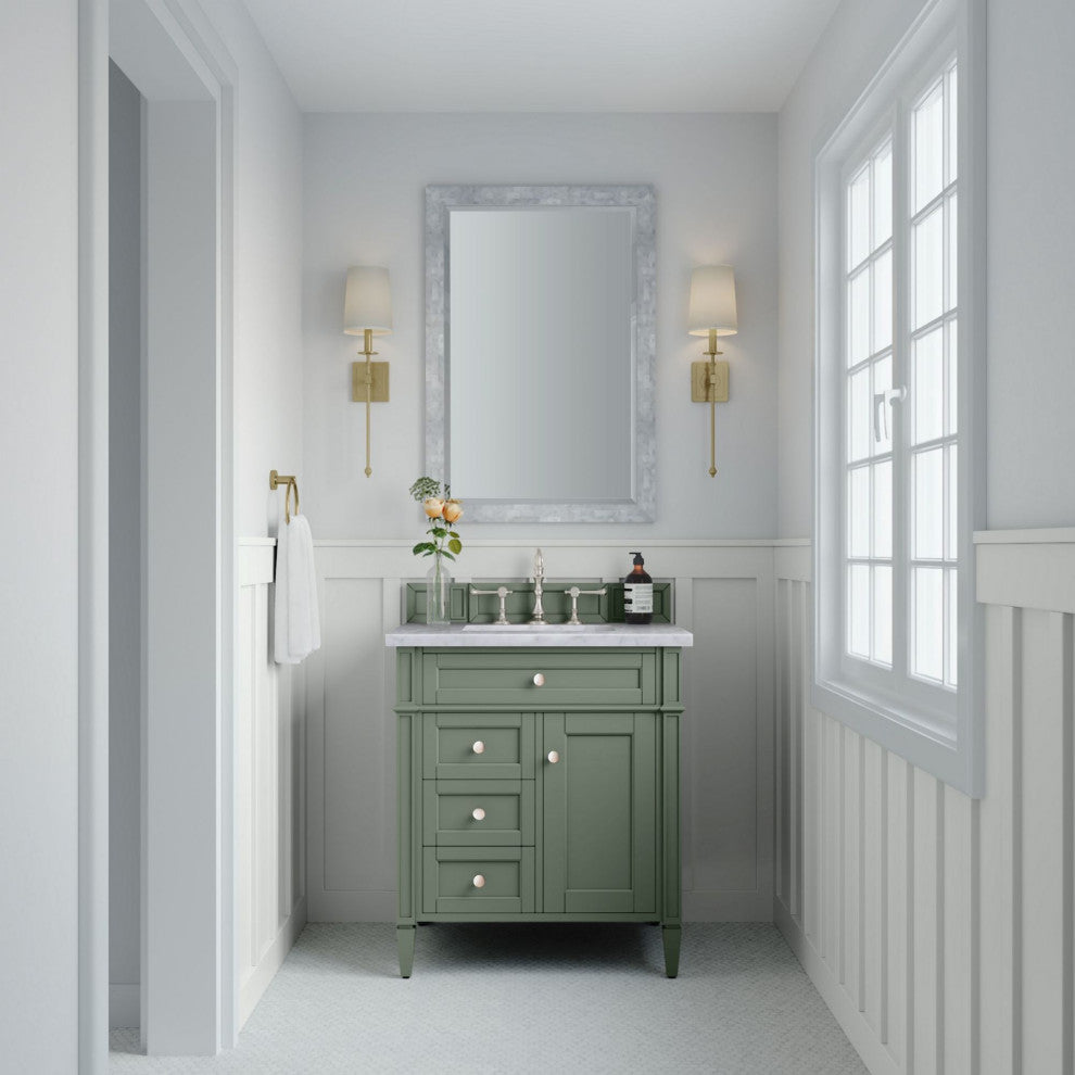 James Martin Vanities 655-V30-3CAR Brittany 30" Single Basin - Bright White