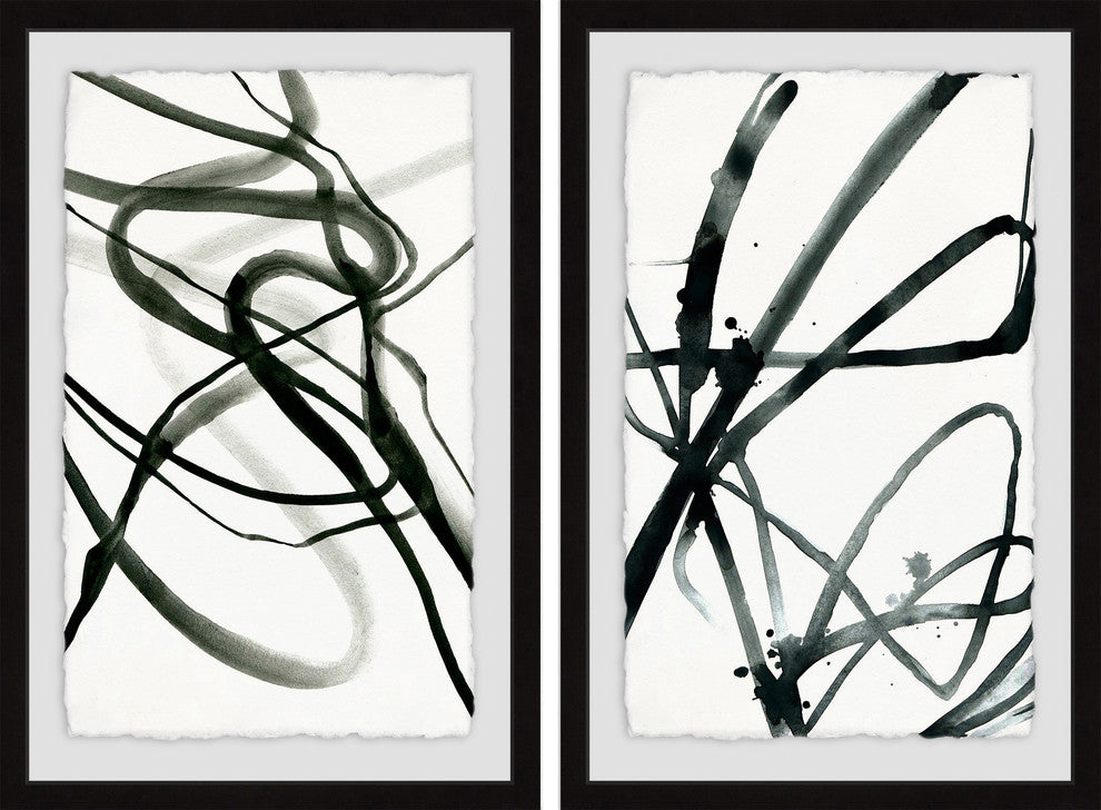Toxic Lines Diptych, 48"x36"