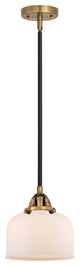 Large Bell Mini Pendant, Black Antique Brass, Matte White, Matte White