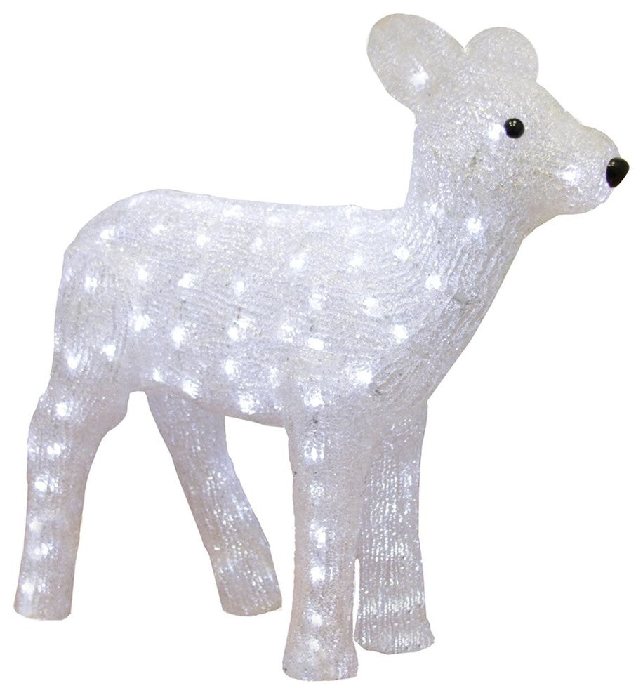 19" Pre-lit Commercial Grade Acrylic Baby Reindeer Decoration