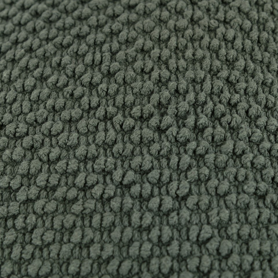 Olive Green Nubby Textured Modern Throw Pillow