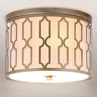 Link 3-Light Metal Flush Mount, Soft Gold, 12.75"w