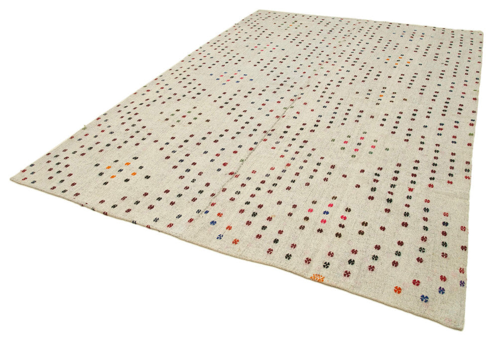 Rug N Carpet - Handmade Turkish 7' 6'' x 10' 8'' Contemporary Kilim Rug