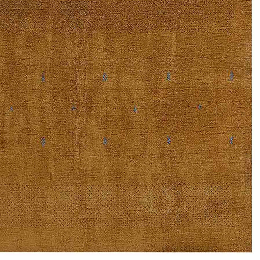 HAND KNOTTED LOOM WOOL ECO-FRIENDLY AREA RUGS - Rectangle, Gold, Contemporary