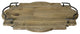 Jumbo Wooden Tray With Metal Handles
