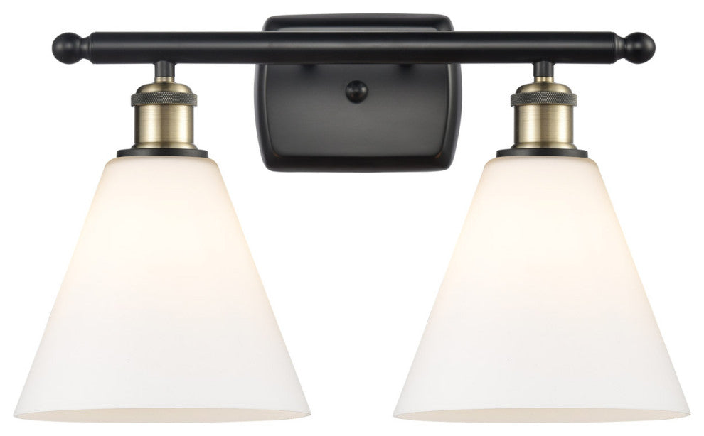 Innovations 516-2W-BAB-GBC-81 2 Light Bath Vanity Light, Black Antique Brass