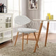 Modern White White Basket Dining Metal Armchair