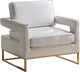 Amelia Faux Leather Accent Chair, White