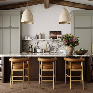 Spara Vegan Leather Counter Stool, Cognac