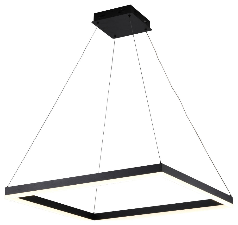 Bethel International OP01CUS 30 4 Light LED Chandelier, Matte Black