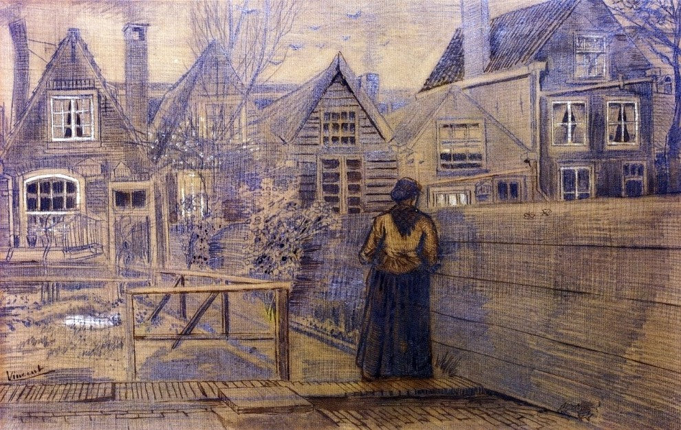 Vincent Van Gogh Sien's Mother's House Seen from the Backyard Wrapped Canvas