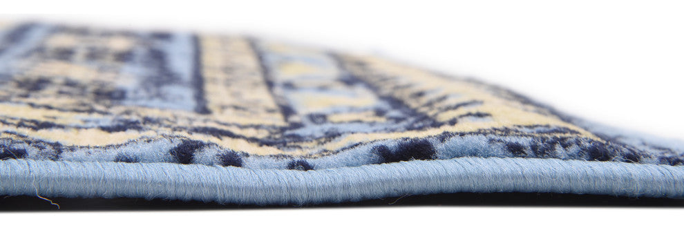 Unique Loom Light Blue Oasis Taftan 2' 2 x 8' 2 Runner Rug