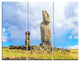 "Ahu Tahai and Ahu Ko Te Riku" Photo Metal Wall Art, 3 Panels, 36"x28"
