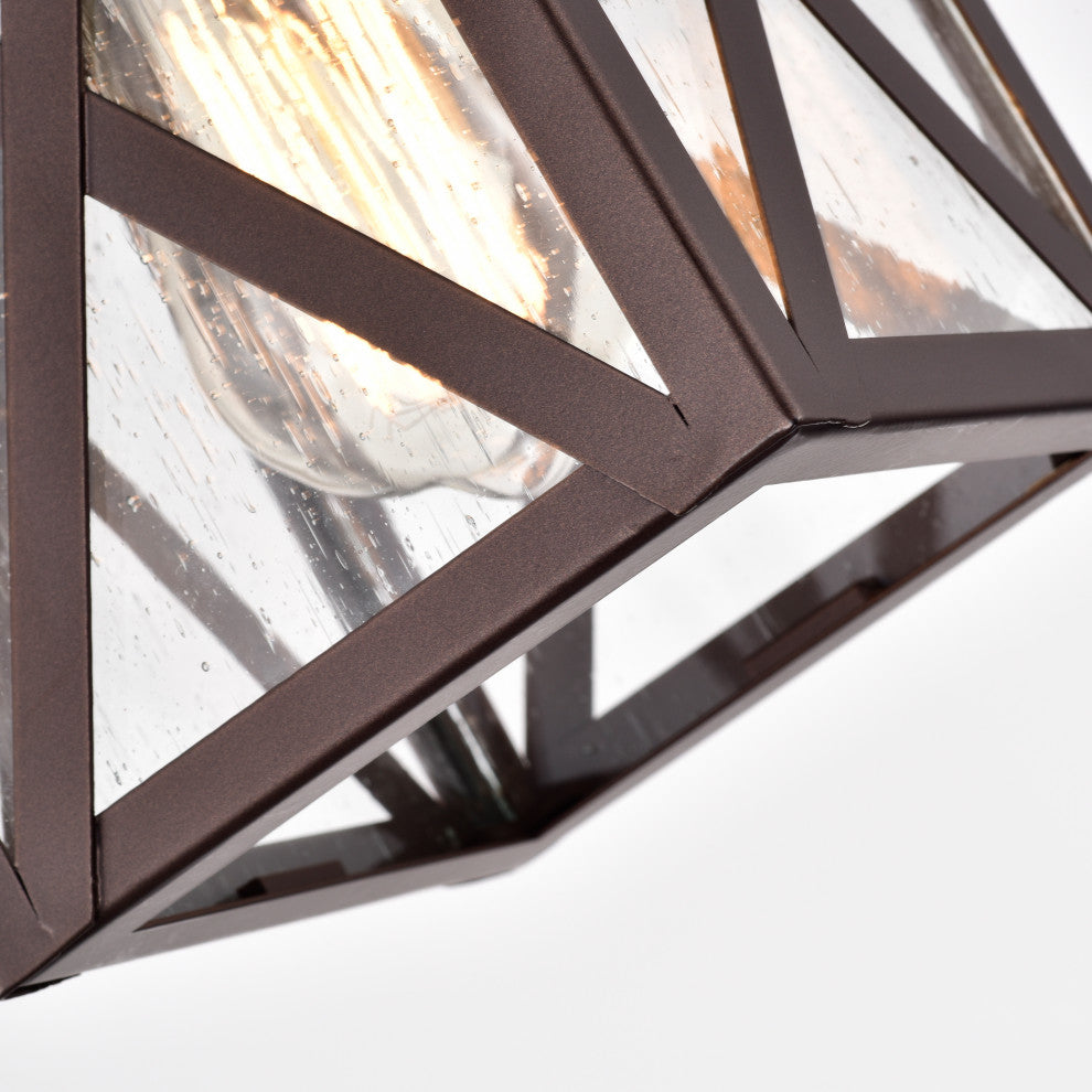 CHLOE Lighting LAWRENCE Transitional 1-Light Oil Rubbed Bronze Outdoor Sconce