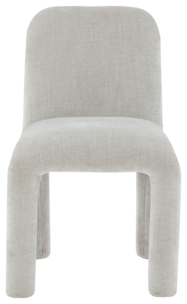 Georgia Chenille Dining Chair, Light Gray