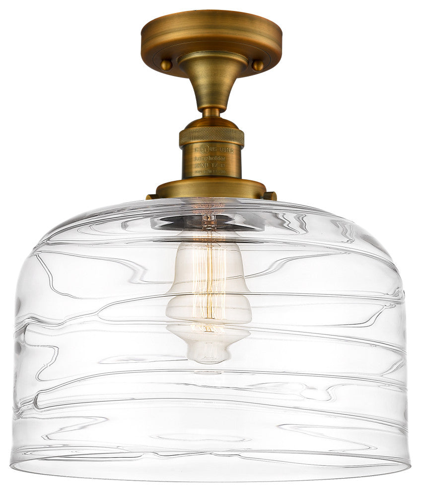 Innovations 517-1CH-BB-G713-L 1-Light Semi-Flush Mount, Brushed Brass