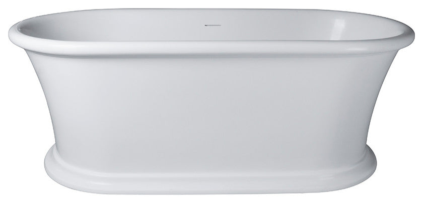 Vanity Art 61" Solid Surface Resin Stone Freestanding Bathtub
