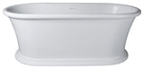 Vanity Art 61" Solid Surface Resin Stone Freestanding Bathtub