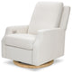 Crewe Electronic Recliner and Swivel Glider, Fog Chatham Stripe Performance Eco-Weave