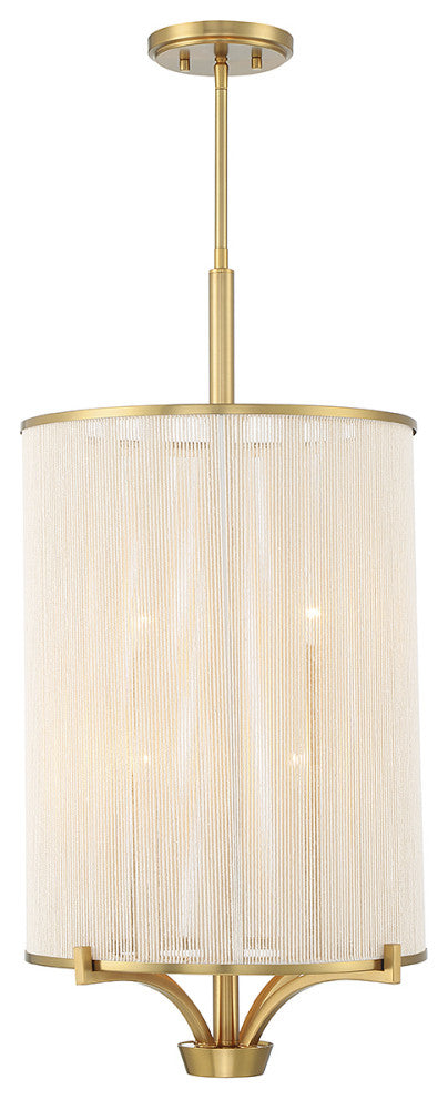 Wynwood 4-Light Chandelier, Warm Brass