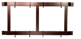 Rogar Ultimate Wall Mounted Pot Rack, Hammered Copper