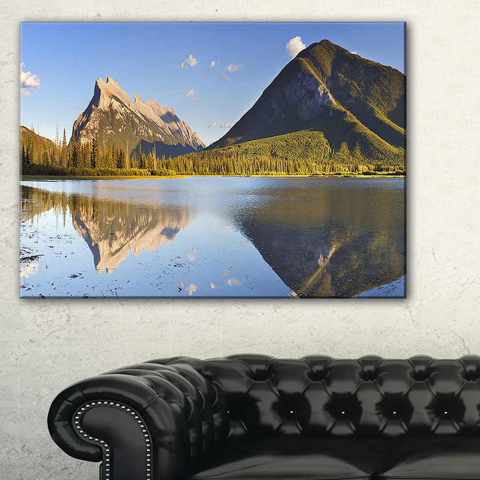 "Vermillion Lakes and Mount Rundle" Landscape Wall Art, 32"x16"