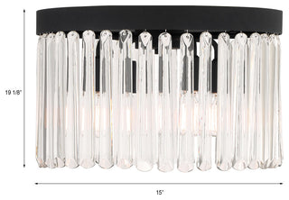 Crystorama Lighting Group EMO-5400 Emory 4 Light 15"W Flush Mount - Modern Gold