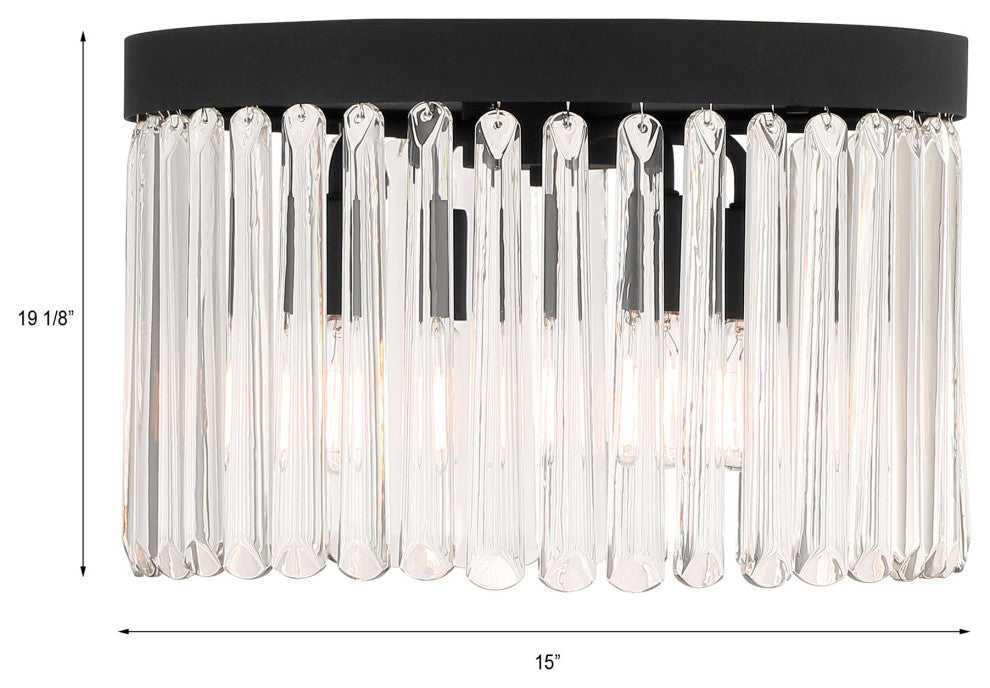 Crystorama Lighting Group EMO-5400 Emory 4 Light 15"W Flush Mount - Modern Gold