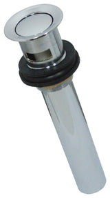 Kingston Brass Brass Push Pop-Up Drain With Overflow, Polished Chrome