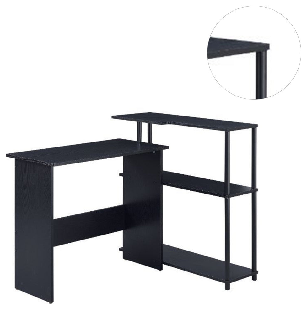 Wooden Writing Desk, Black Finish