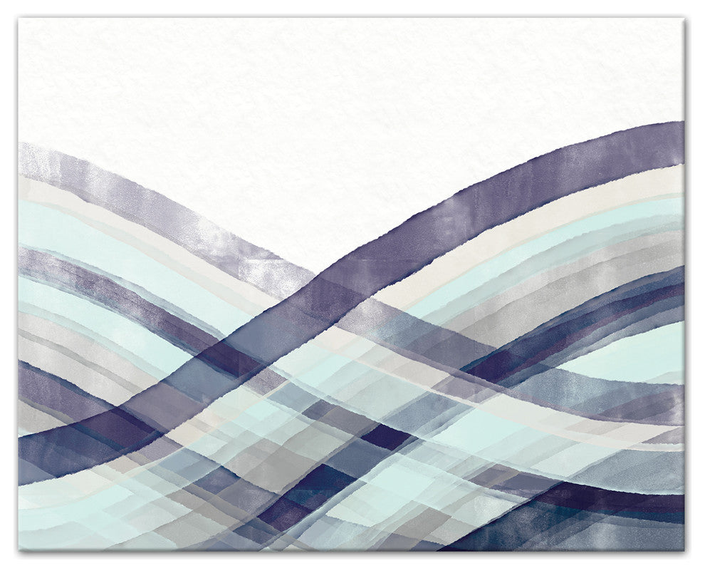 Watercolor Wave Pattern 8x10 Canvas Wall Art