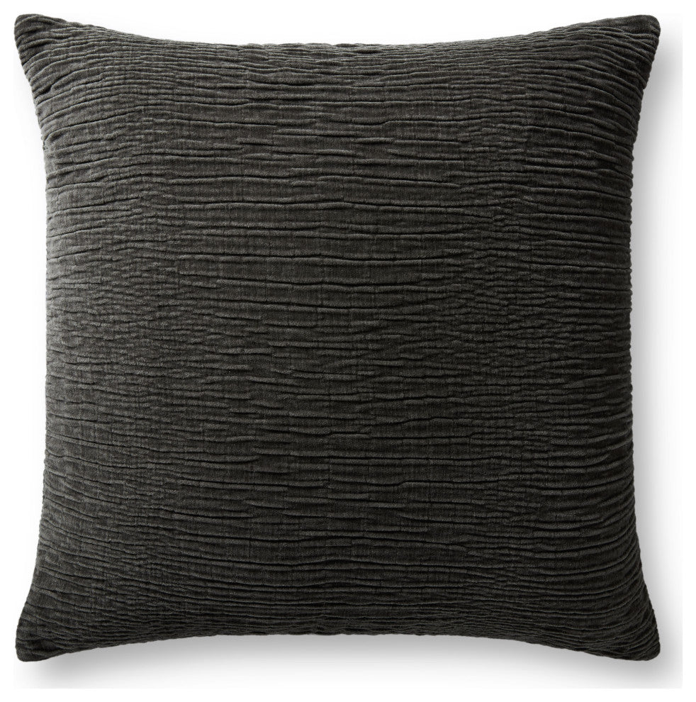 Loloi Pillow, Charcoal, 22''x22'', Cover With Down