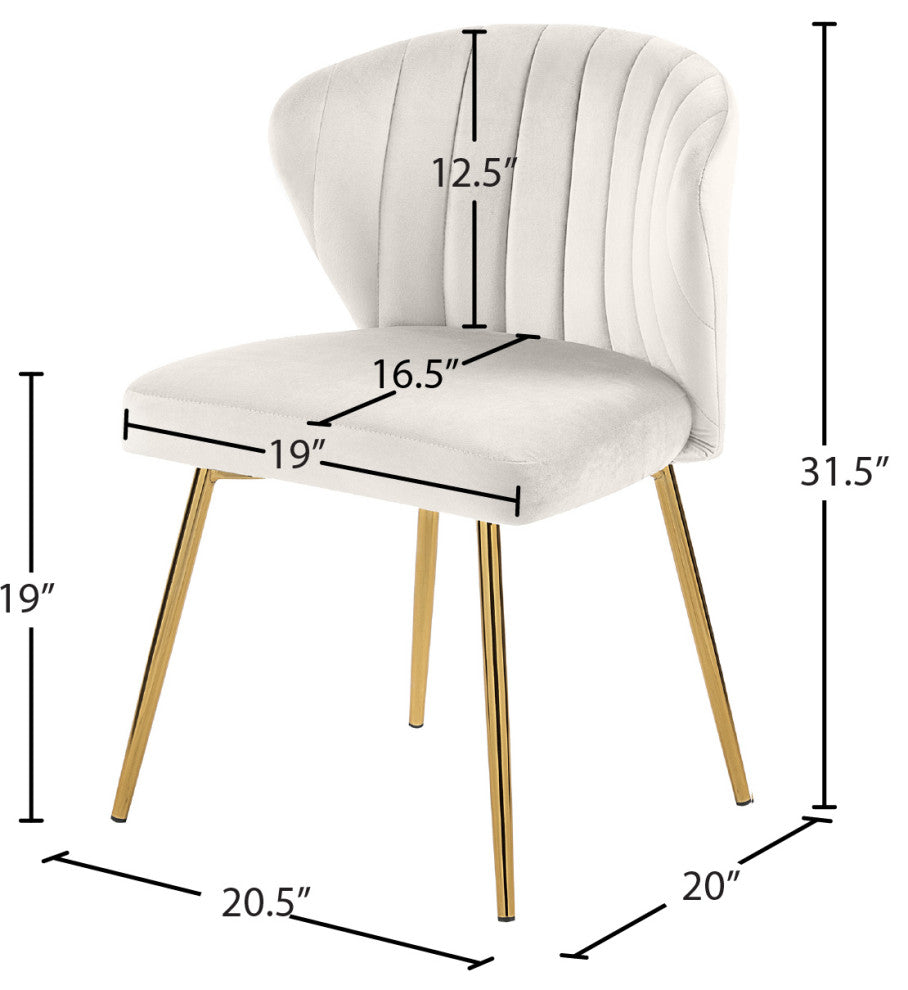 Finley Tufted Velvet Dining Chairs With Rich Gold Legs (Set of 2)