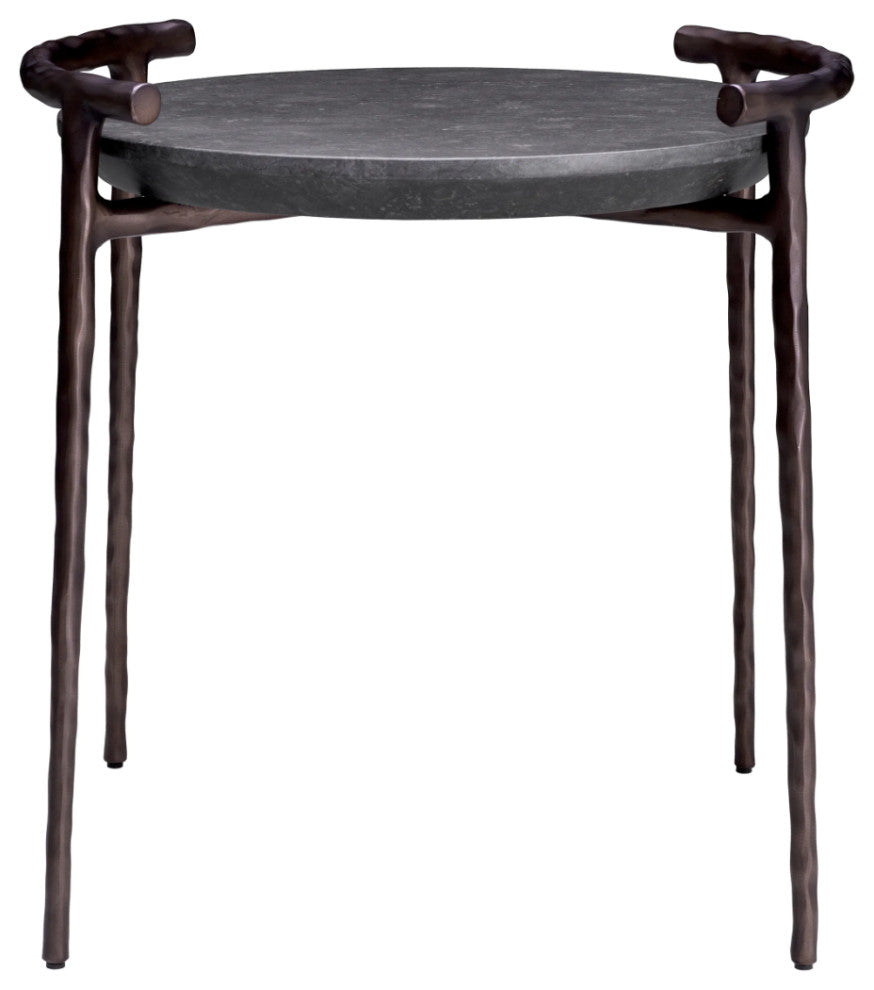 Gray Marble Rustic Side Table | Eichholtz Arca
