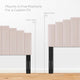Platform Bed Frame, Full Size, Velvet, Pink, Modern Contemporary, Bedroom Master