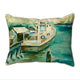Betsy Drake Oyster Boat Large Indoor/Outdoor Pillow 16x20